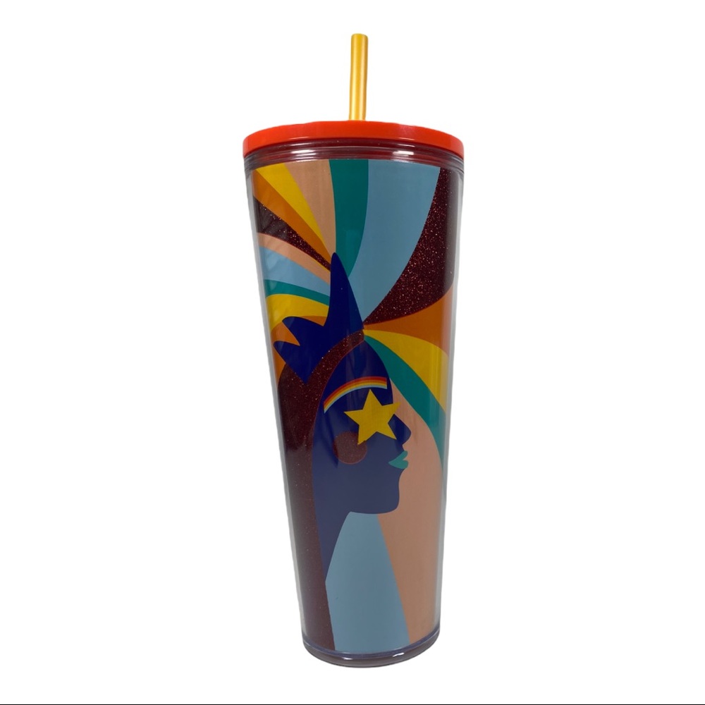 Starbucks Pride Glitter Siren Rainbow Cup Straw